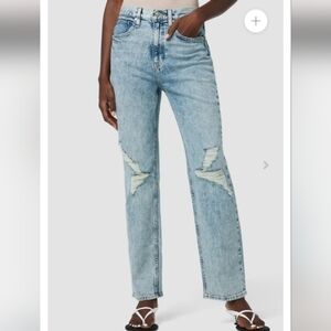 Hudson Jeans Jade High Rise Straight Loose Fit Jeans